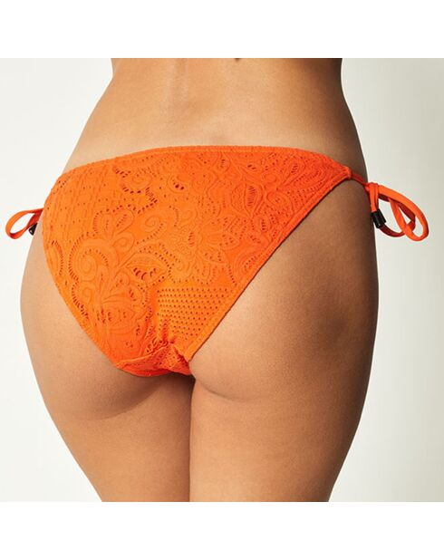Slip bikini arancioni Kanoa con laccetti