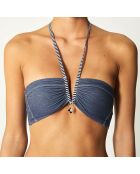 Haut de Maillot bandeau Pranadda bleu marine