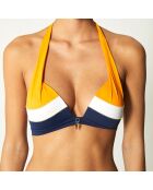 Haut de Maillot triangle Daoday bleu marine/blanc/orange