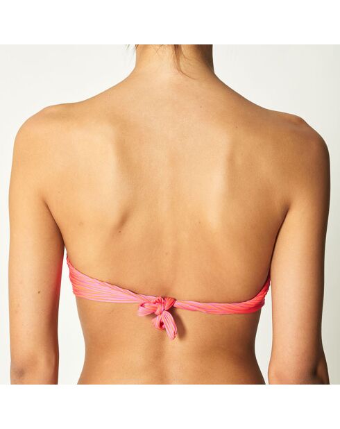 Haut de Maillot bandeau Iokina rose/orange