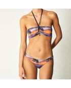 Haut de Maillot bandeau Haimi bleu/multicolore