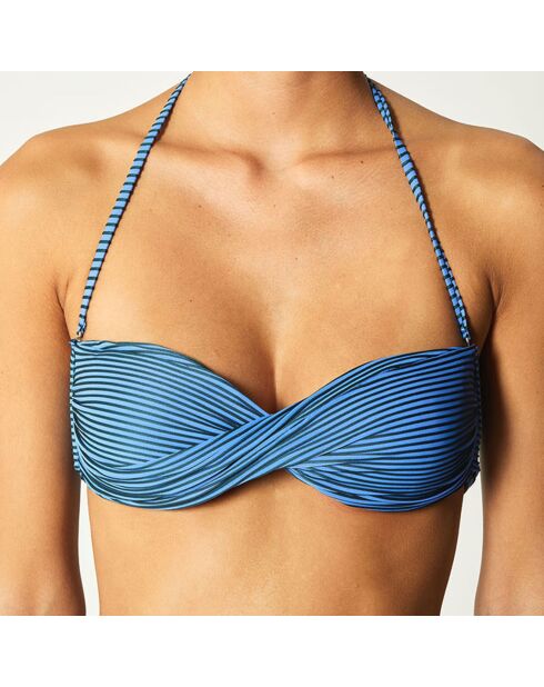 Haut de Maillot bandeau Iokina bleu