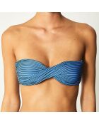 Haut de Maillot bandeau Iokina bleu