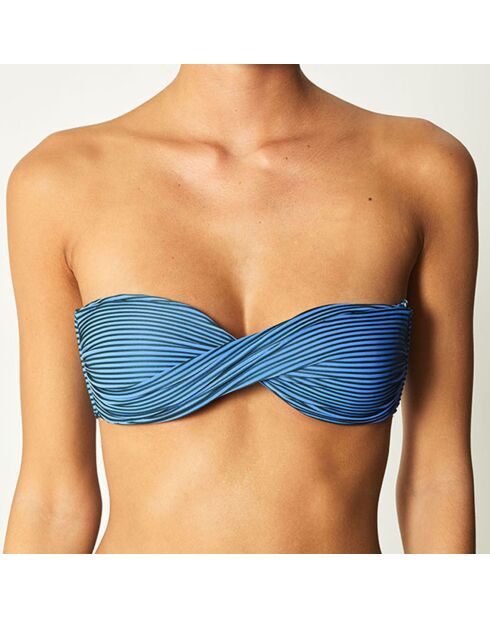 Haut de Maillot bandeau Iokina bleu