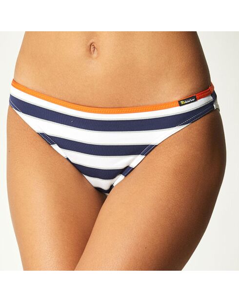 Bas de Maillot Salena bleu marine/blanc/orange