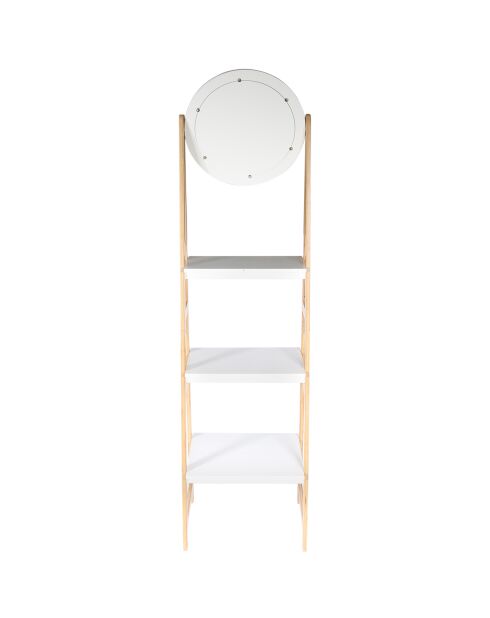 Etagère avec miroir Copenhague blanche - 43x163x36 cm