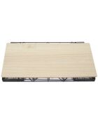 Table pliable filaire noir/marron - 80x46x40 cm