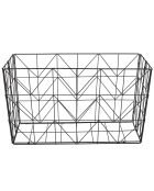 Table pliable filaire noir/marron - 80x46x40 cm