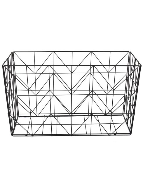 Table pliable filaire noir/marron - 80x46x40 cm