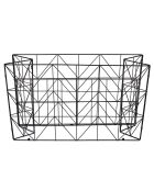 Table pliable filaire noir/marron - 80x46x40 cm