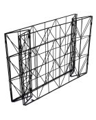 Table pliable filaire noir/marron - 80x46x40 cm