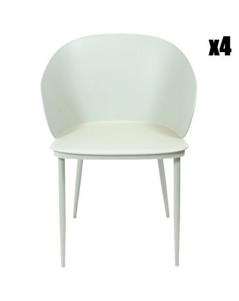 4 Chaises Alison vertes - 55.5x80.5x55 cm