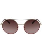 Lunettes de soleil Femme rouge/doré