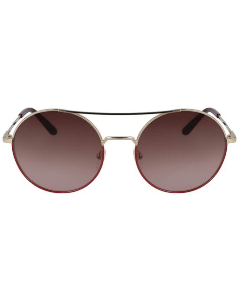Lunettes de soleil Femme rouge/doré