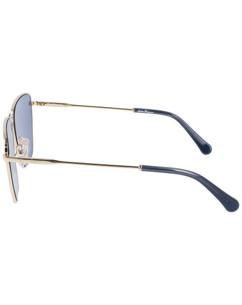 Lunettes de soleil Femme doré/bleu