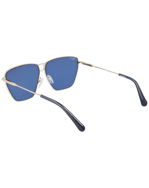 Lunettes de soleil Femme doré/bleu