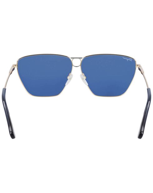 Lunettes de soleil Femme doré/bleu