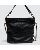 Sac seau en Cuir Bubble Malia noir - 24x13x28 cm