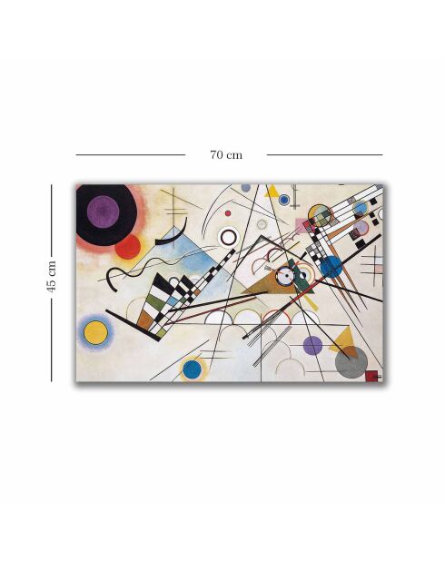 Tableau décoratif reproduction Vasili Kandinsky multicolore - 45x70 cm