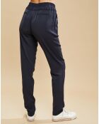 Pantalon élastiqué confortable marine