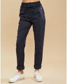 Pantalon élastiqué confortable marine