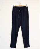 Pantalon élastiqué confortable marine