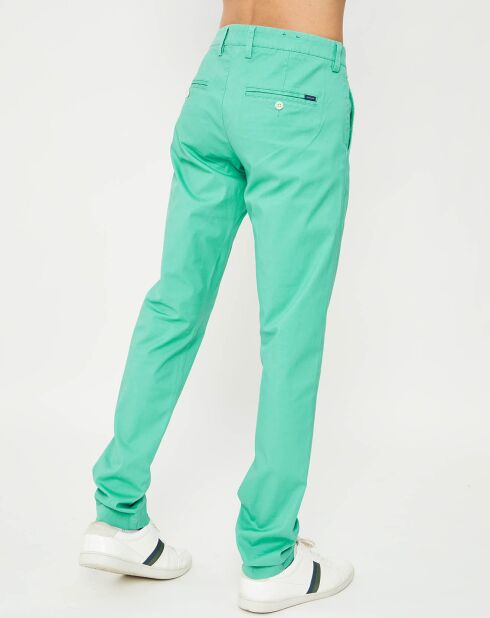 Pantalon chino slim light vert menthe