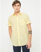 Chemise droite Color rayée jaune