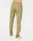 Pantalon chino slim light kaki