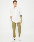 Pantalon chino slim light kaki