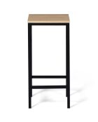 2 Tabourets Memphis marron/noir - 32x32xH67 cm