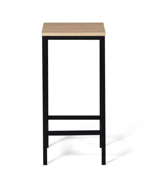2 Tabourets Memphis marron/noir - 32x32xH67 cm