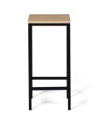 4 Tabourets Memphis marron/noir - 32x32xH67 cm