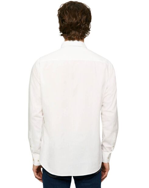 Chemise Slim Fit en Popeline Rigby blanche