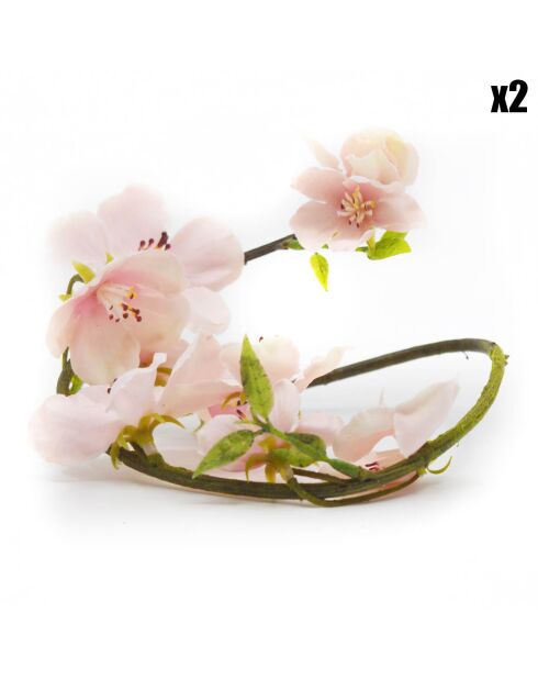 2 Guirlandes de Fleurs pour bouquet parfumé rose clair