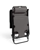 2 Transats relax gris - 171x61x33 cm