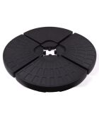 4 Dalles de parasol noires - 48x48x7.5 cm