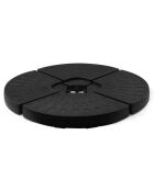 4 Dalles de parasol noires - 48x48x7.5 cm
