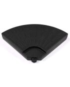 4 Dalles de parasol noires - 48x48x7.5 cm