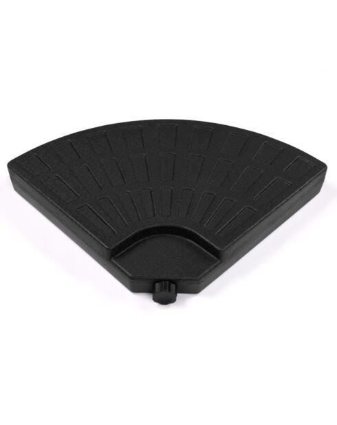 4 Dalles de parasol noires - 48x48x7.5 cm