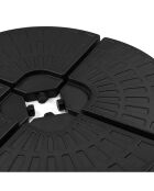 4 Dalles de parasol noires - 48x48x7.5 cm