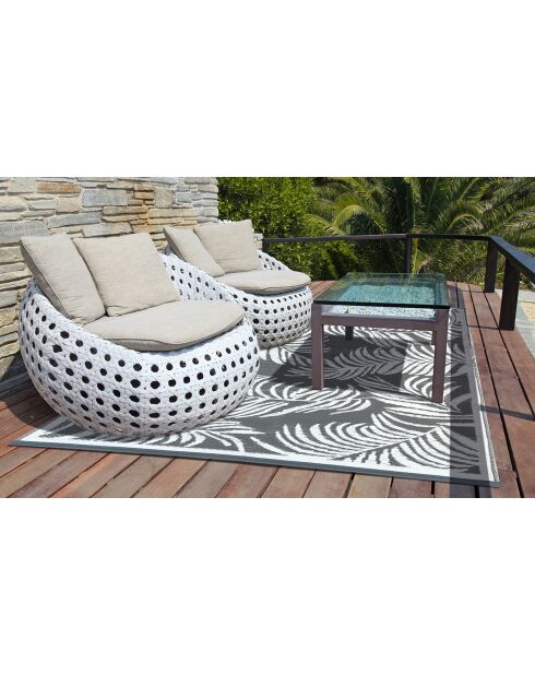 Hawai grijs vloerkleed voor buiten - 160x240 cm