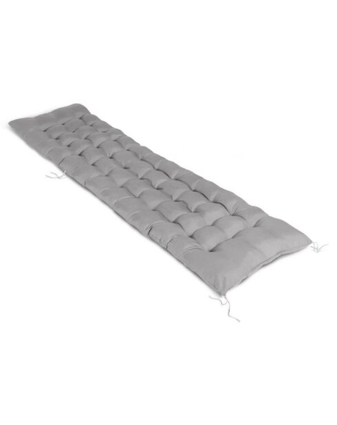 Coussin universel pour bain de soleil gris - 180x52 cm