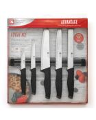 5 couteaux de cuisine avec barette aimantée advantage