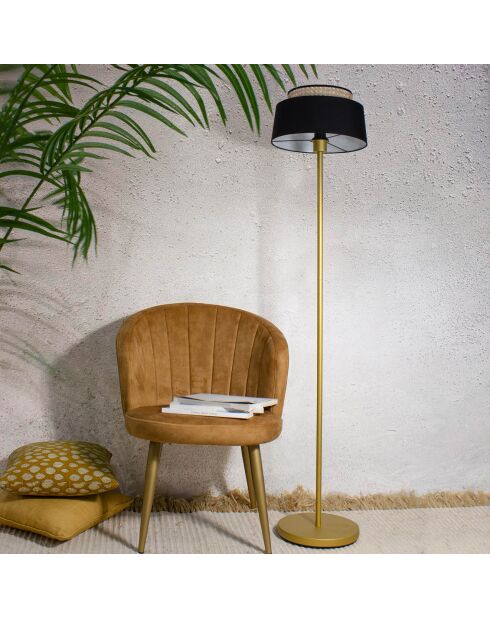 Lampadaire Avero noir/doré - D.32x150 cm