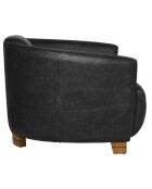 Fauteuil en Cuir Porok noir - 81x85x67 cm