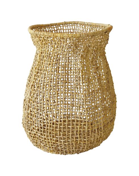 Panier/Cache-pot Fibre d'Abaca naturel - 42x42x50 cm