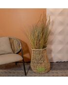 Panier/Cache-pot Fibre d'Abaca naturel - 42x42x50 cm