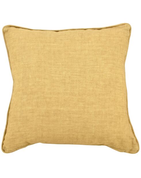 Coussin 100% Lin Nyl jaune - 40x40 cm