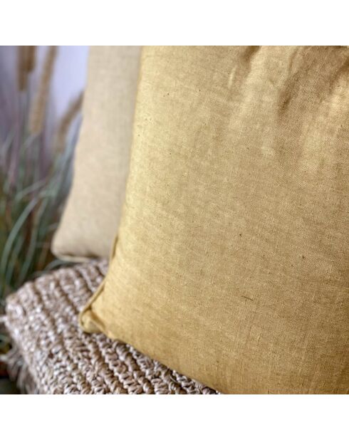 Cuscino 100% lino Nyl giallo - 40x40 cm